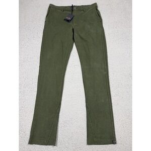 GoodMan Brand Pants Mens Medium Green Knit Stretch Chino Slim Casual Commuter